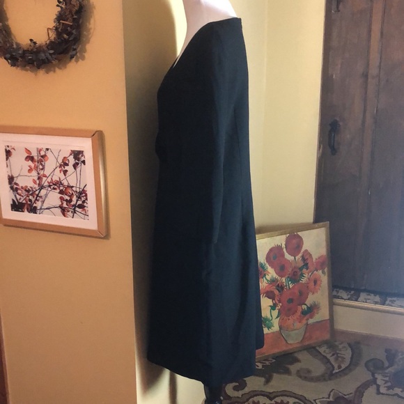 Vintage 90’s TALBOTS Size 16 Wool Blend Velvet Bow Waist Black-Tie Modest EUC - Picture 14 of 14